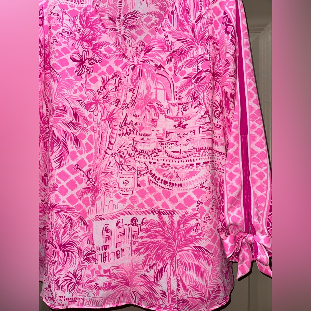 Lilly Pulitzer Pamala Top in Paradise Pink size Small - Picture 6 of 15